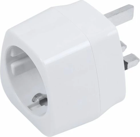 Adapter udhëtimi RIVACASE PS4401 EU në UK, 13A, 3250W, i bardhë