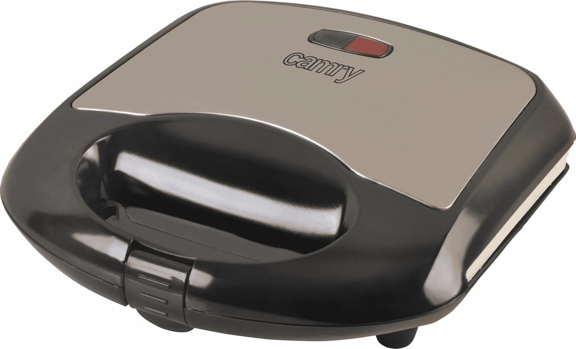Toaster sanduiçesh Camry CR 3018 700W, 4 trekëndësha, veshje qeramike, i zi