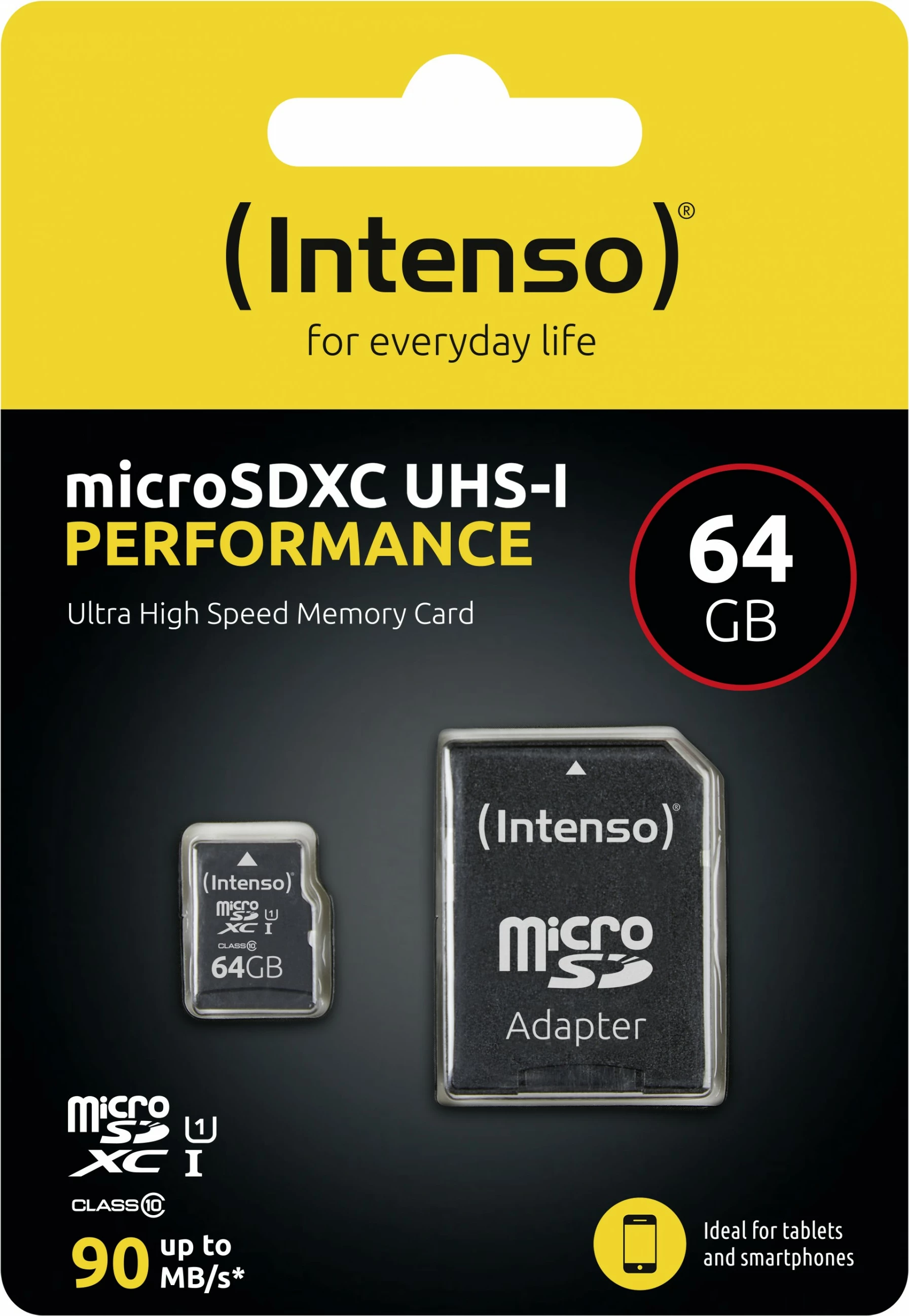 MicroSD kartelë Intenso 64GB, Class 10, UHS-I, e zezë