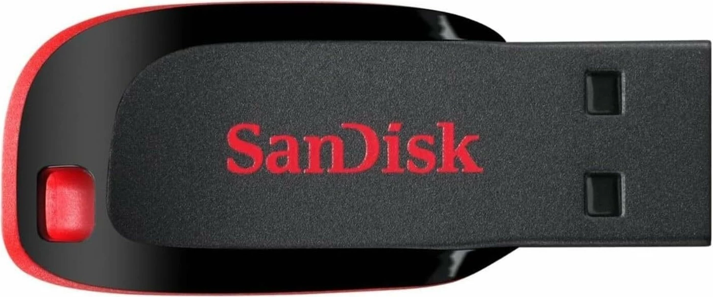 USB memorje SanDisk Cruzer Blade SDCZ50-032G-B35 32 GB USB 2.0 pa kapak, e zezë/kuqe