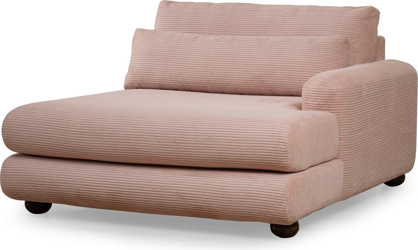 Këndare Atelier del Sofa, këndore e djathtë, ngjyrë rozë, River Corner (L2-Chl)