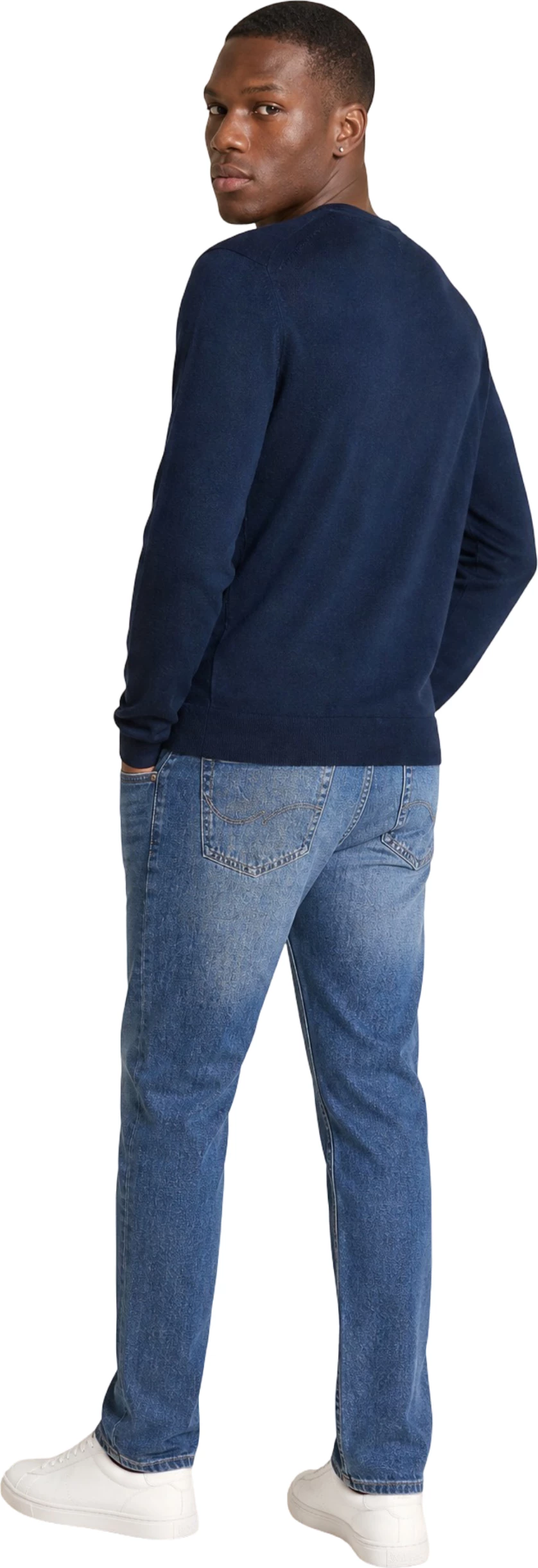 Xhemper për meshkuj Calvin Klein Merino RWS Crew Neck K10K109474, i kaltër [Madhësia: S]