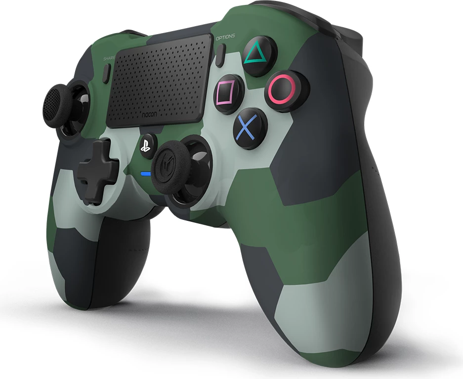 Kontrollor wireless Nacon Asymmetric PS4/PC, Bluetooth USB dongle, 1200 mAh, kamuflazh i gjelbër