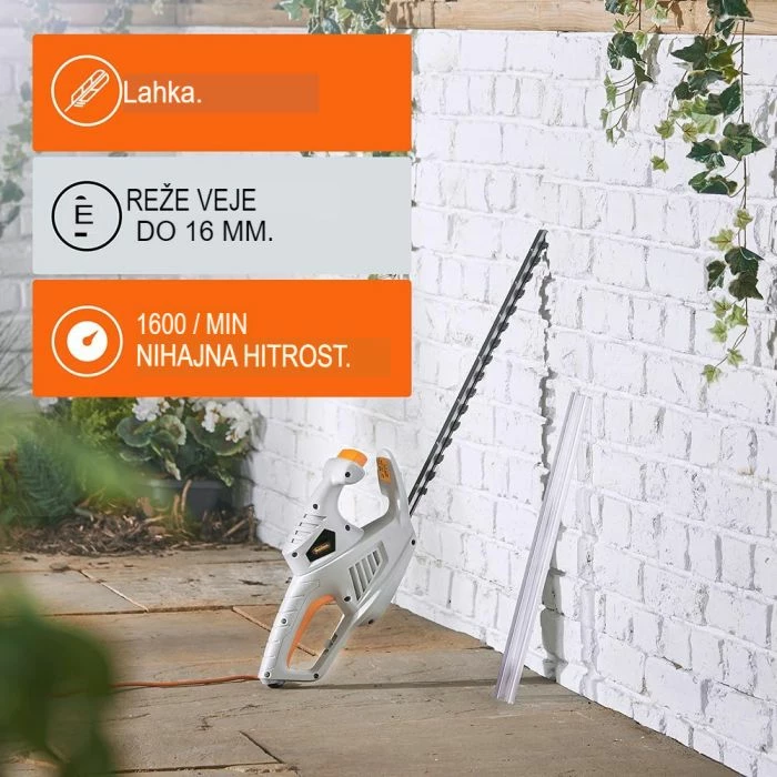 Gërshërë elektrike për gardh VONHAUS 2515205 450W teh 41 cm kabllo 6 m bardhë/portokalli