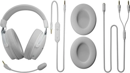 Kufje Genesis Toron 531, me mikrofon të ndashëm, për lojtarë, të bardha