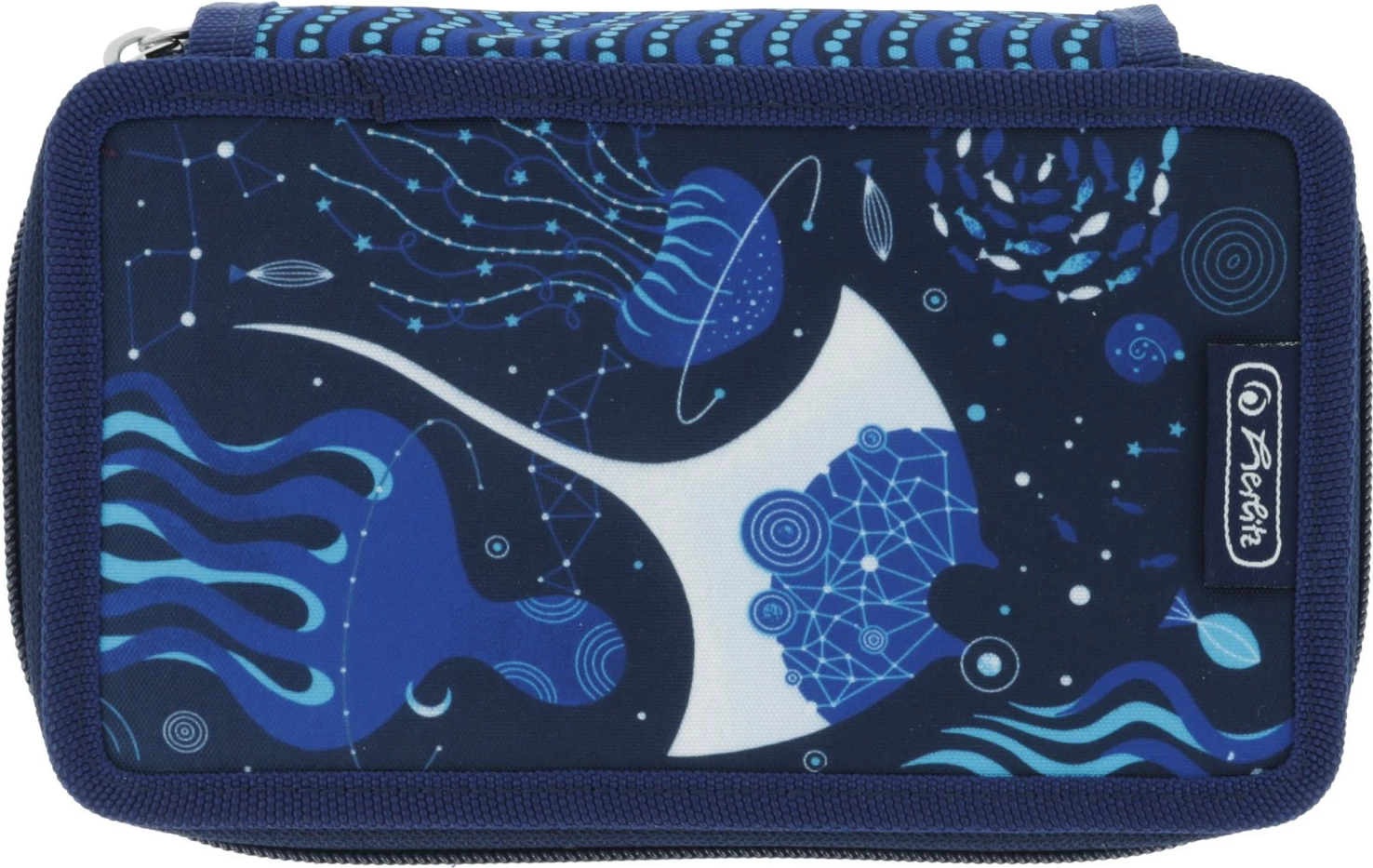 Kasë herlitz TriCase Deep Ocean, 31 copë, poliester, blu/bardhë