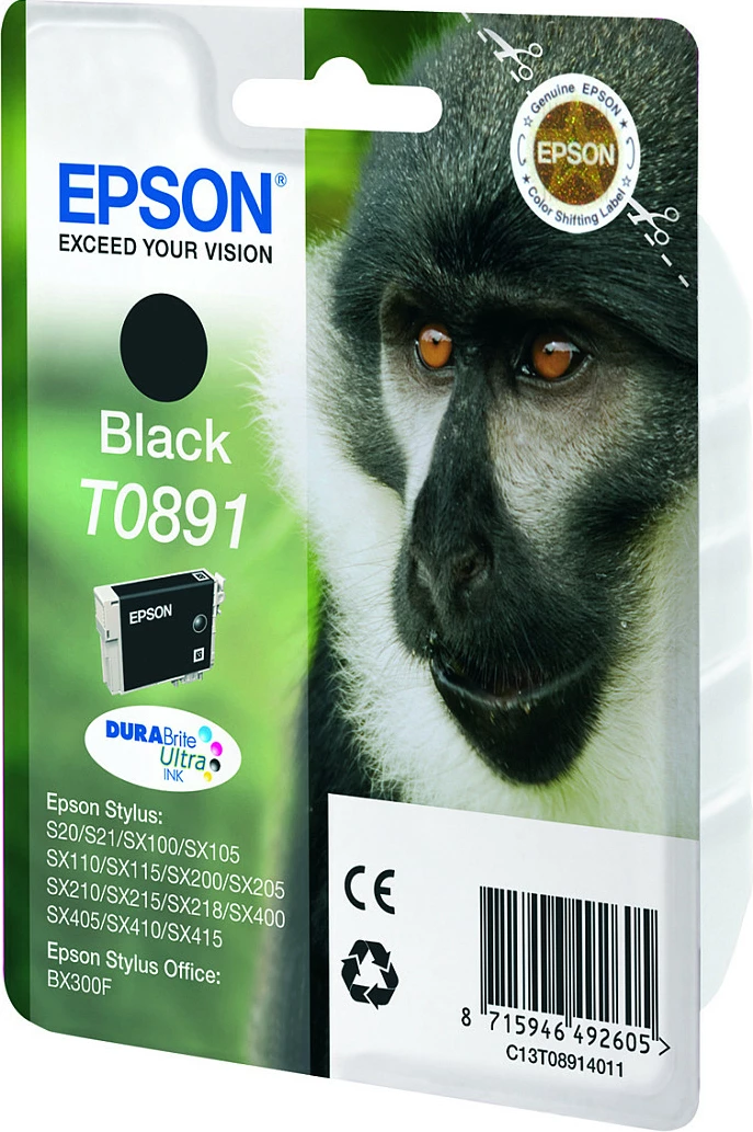 Toner Epson T0891 DURABrite Ultra, 5.8ml, e zezë