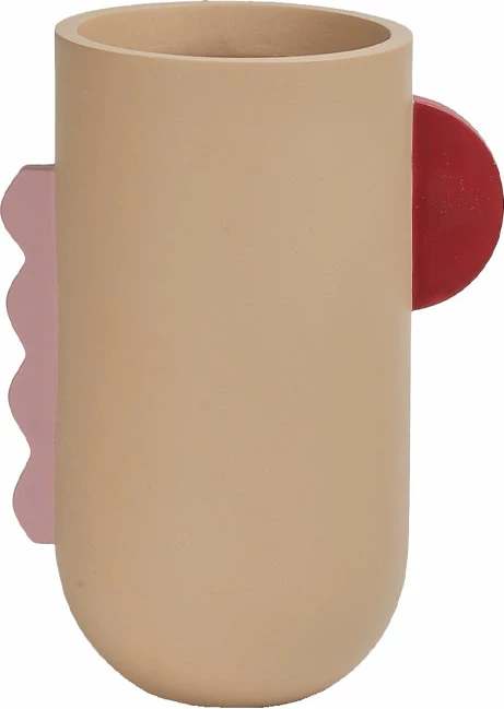 Vazo CROSBY, polirezine, shumëngjyrëshe, 17x12x23cm