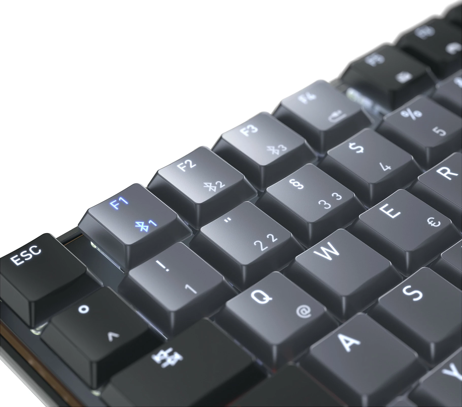Tastierë mekanike Cherry KW 550 MX LP, 96%, USB + Bluetooth, QWERTZ, ndriçim LED, e zezë