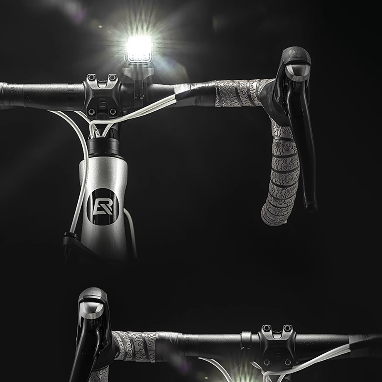 Dritë për biçikletë Rockbros 24610002001, 1000 lm, USB-C, e zezë, set me kabllo