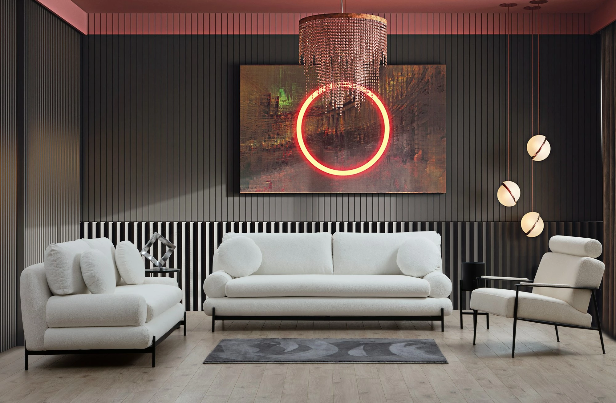 Kauç 3-ulës, Atelier del Sofa, Livorno, i bardhë