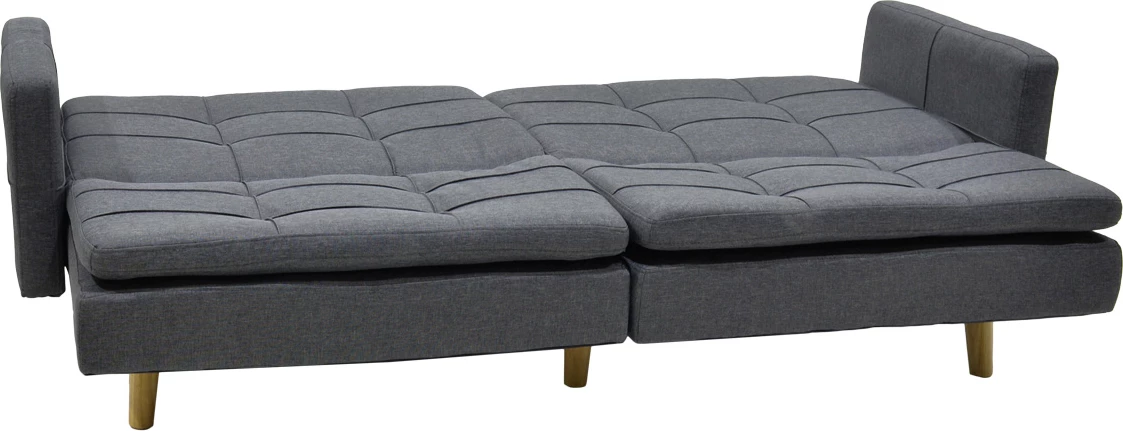 Divan 3 ulës, shtrat, fleksibil,, ngjyrë gri e errët, 198x87x76