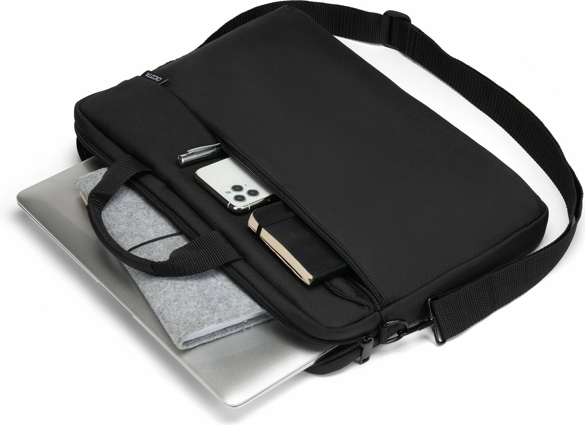 Çantë laptopi DICOTA D32091-RPET, 14.1 inç, rrip supi, e zezë