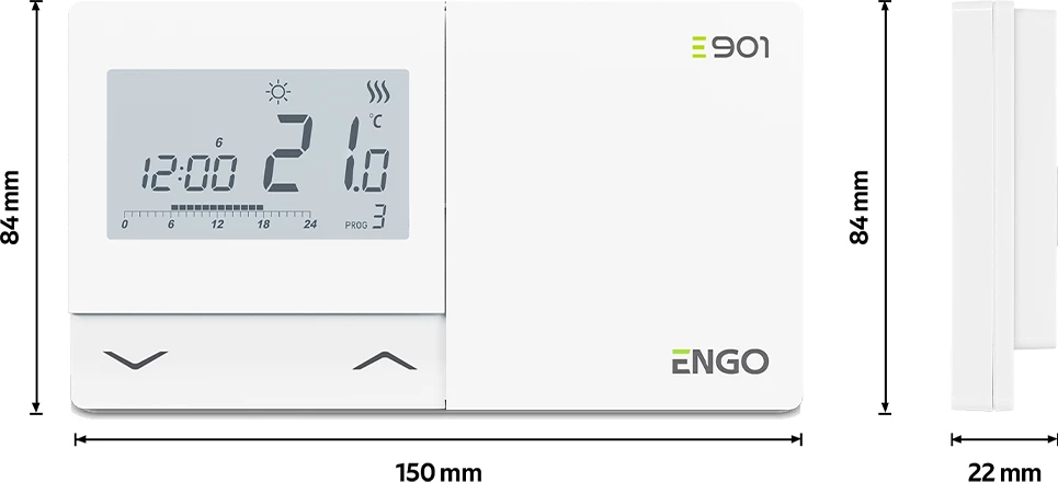 Termostat dhome ENGO E901 me kabllo