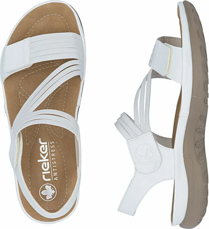 Sandale për femra Rieker 64870-81, të bardha