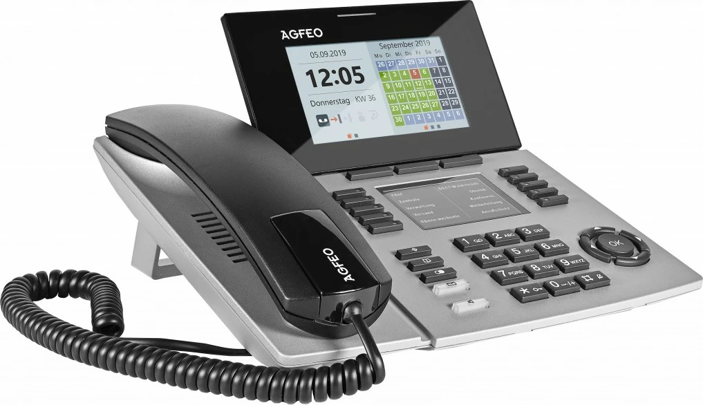 Telefon IP AGFEO ST 56, Silver, LCD, 5000 kontakte