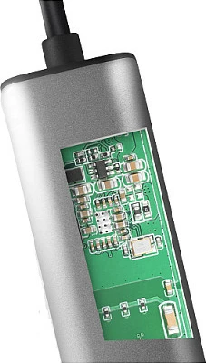 Adapter rrjeti Axagon ADE-25RC, USB 3.2 USB-C në RJ45, gri/argjend