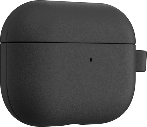 Mbështjellës kufje AmazingThing Glamour për AirPods Pro 3, lëkurë poliester me mikrofibër, kompatibil me karikim pa tela, me karabinë, zi