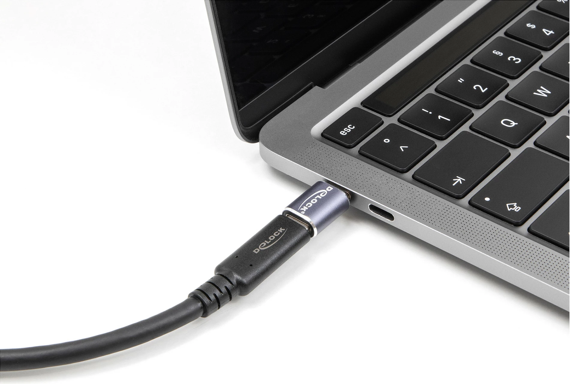 Adapter USB-C DeLOCK USB4 Gen 2x2, 40 Gbps, PD 3.1 240 W, 8K, metal, antracit