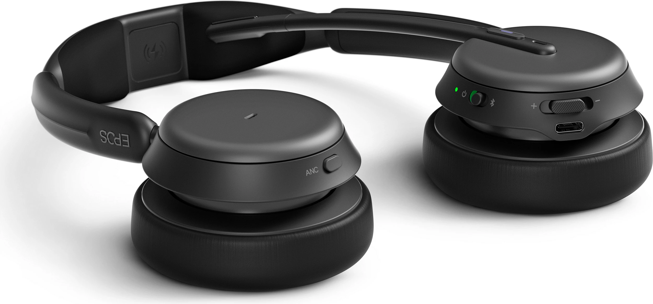 Kufje me mikrofon EPOS IMPACT 1000 MS UC, Bluetooth, ANC, Wireless, USB-C+A, të zeza