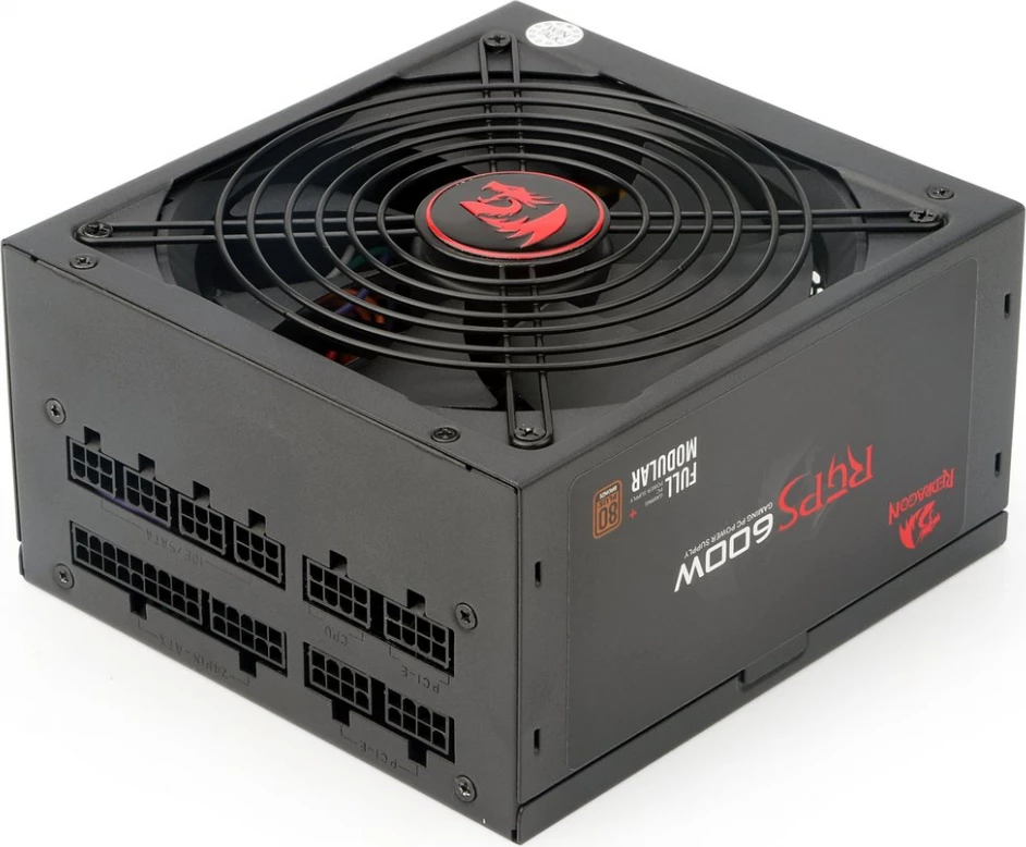 Furnizues rryme për PC Redragon GC-PS003 600W full modular 80 Plus Bronze, i zi