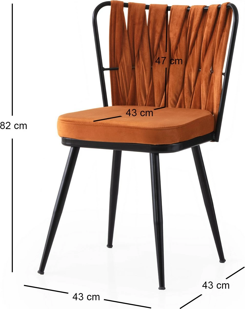 Set karrigesh (2 copë), Skye Decor, ngjyrë e zezë dhe portokalli, Kuşaklı - 224 V2
