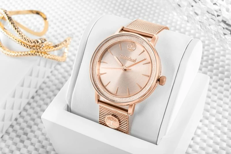 Orë dore femrash Timberland Esmond TBL.15961MYR32MM, rozë gold, set me çantë