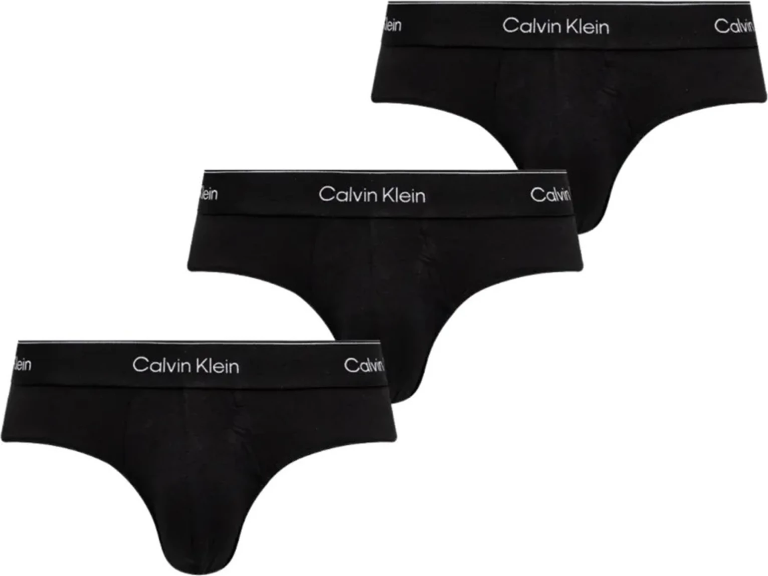 Të brendshme për meshkuj Calvin Klein Underwear Hip Brief 3PK LV00NB4388, të zeza/bardha