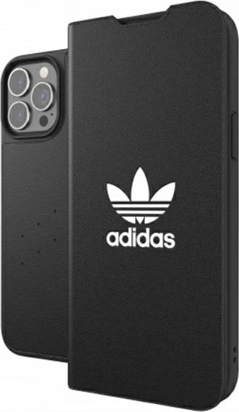 Mbështjellës Adidas OR Booklet Case BASIC për iPhone 13 Pro Max, 6.7", zi-bardhë