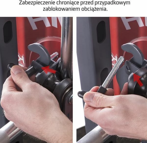 Pllakë leg press HMS UWN070, për Smith machine CYKLOP 2, çelik, 40 x 50 x 14 cm