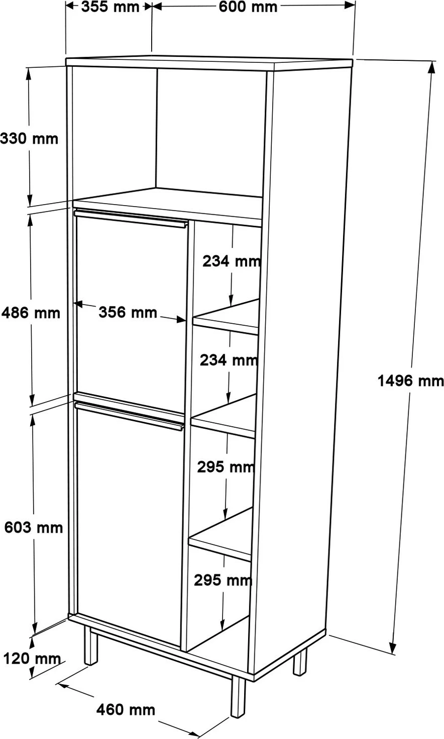 Dollap multifunksional Hanah Home, On10B-Su, ngjyrë arre dhe lis