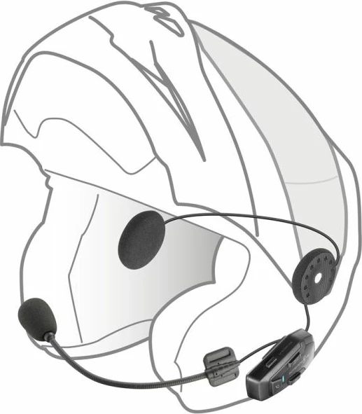 Interkom helmete për motoçikleta InterPhone, i zi