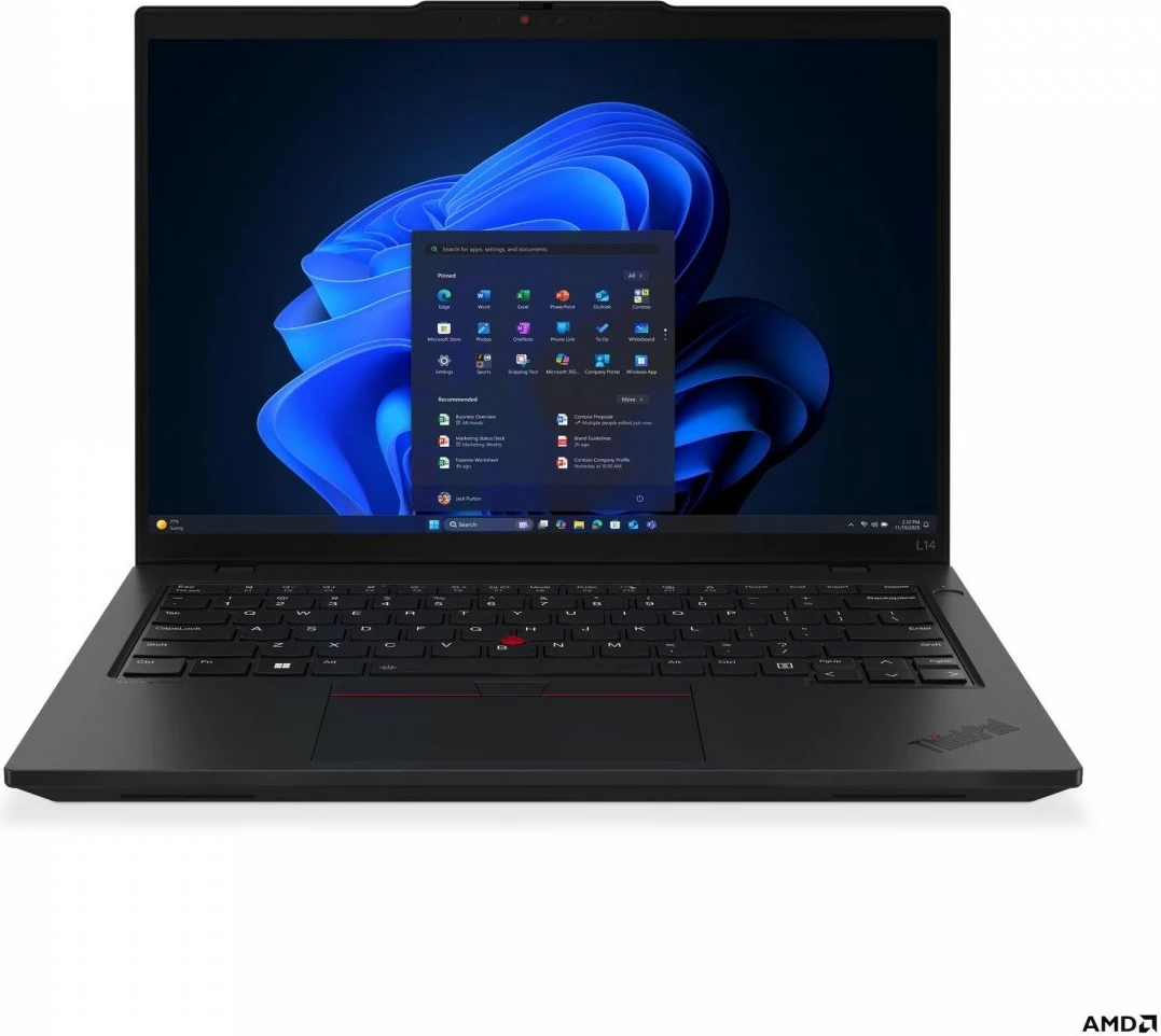 Laptop Lenovo ThinkPad L14 Gen 6, AMD Ryzen 5 PRO 215, 16GB RAM, 512GB SSD, 14" WUXGA, E zezë