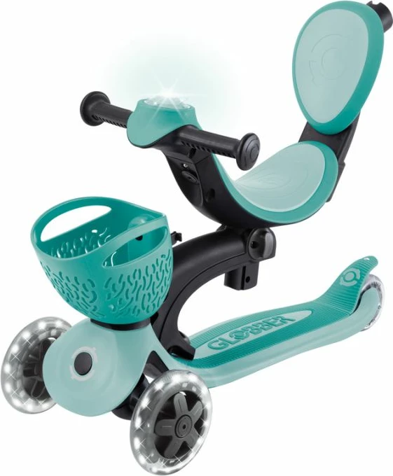 Trotinetë me ulëse për fëmijë Globber GO UP BABY 360 Lights, set