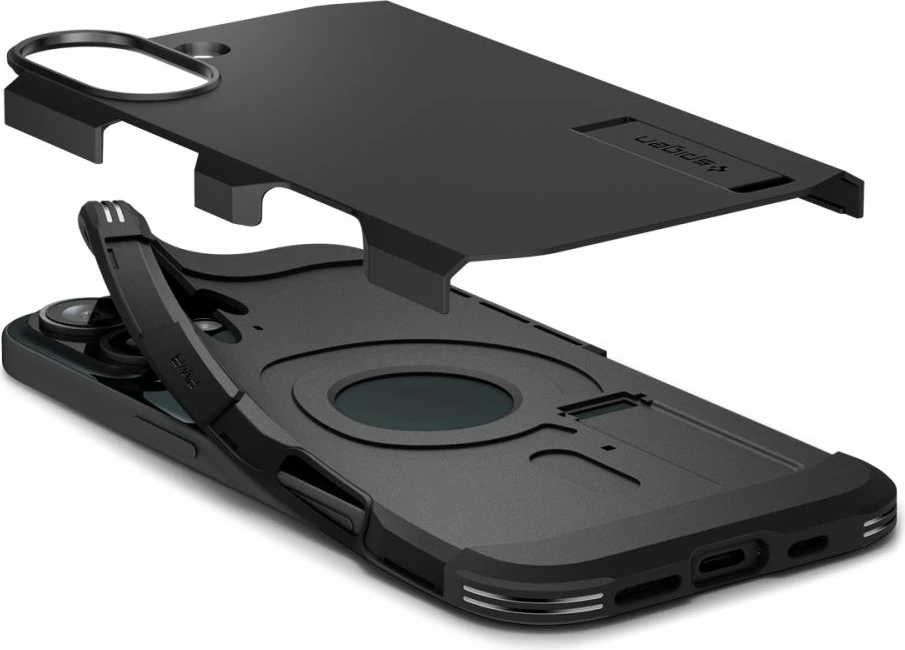 Mbështjellës Spigen Tough Armor Mag për iPhone 16 Plus, MagSafe, i zi