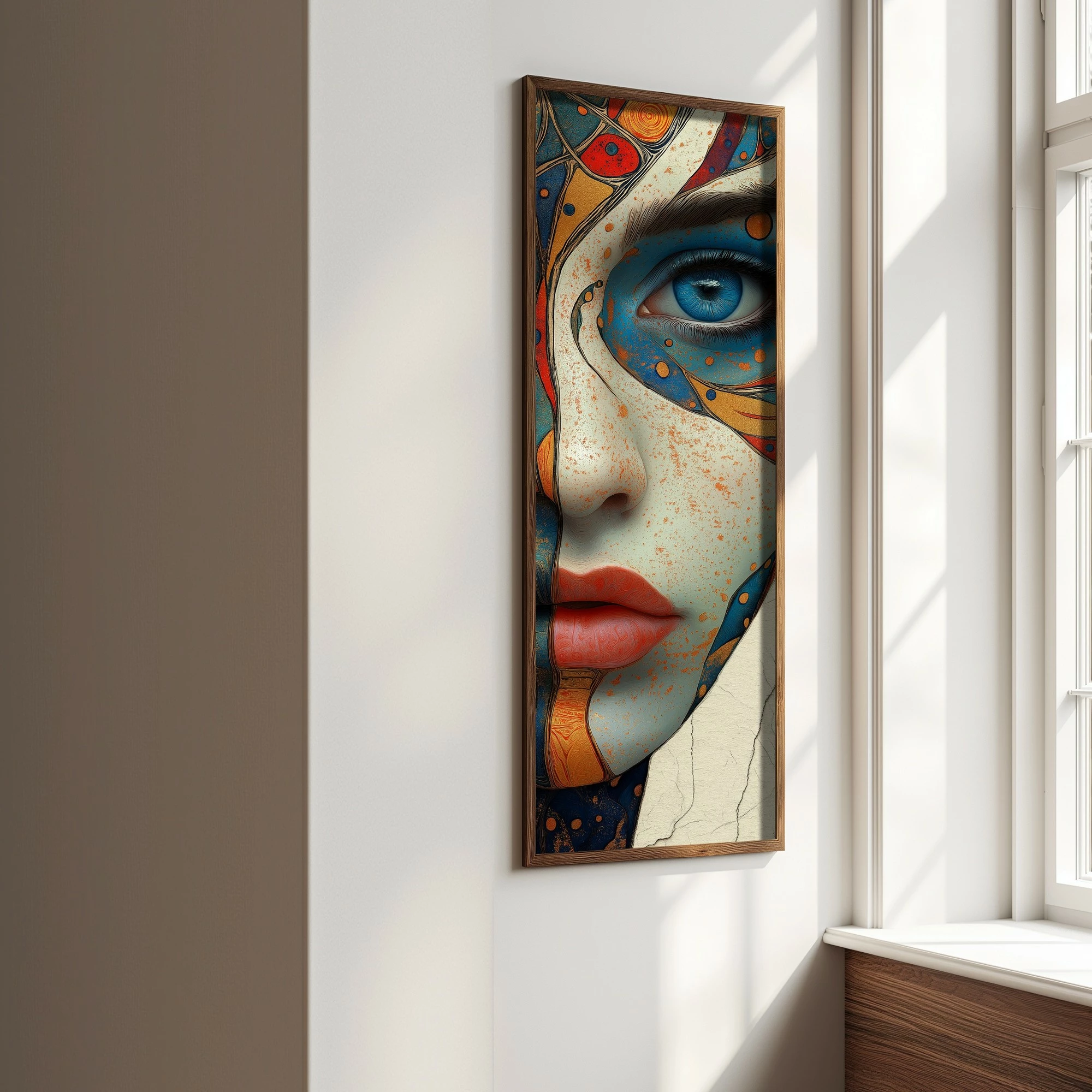 Pikturë dekorative me kornizë, MDF, shumëngjyrëshe, Wallity, EMR089, 40x120x3.5cm