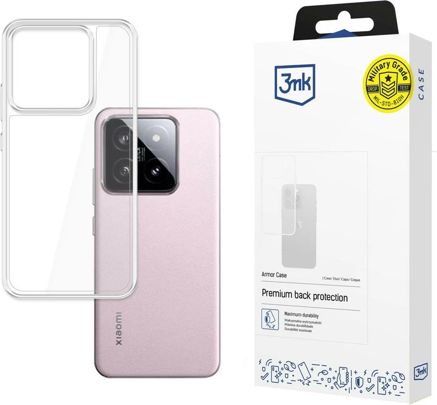 Mbështjellës 3mk Armor Case për Xiaomi 14, transparent