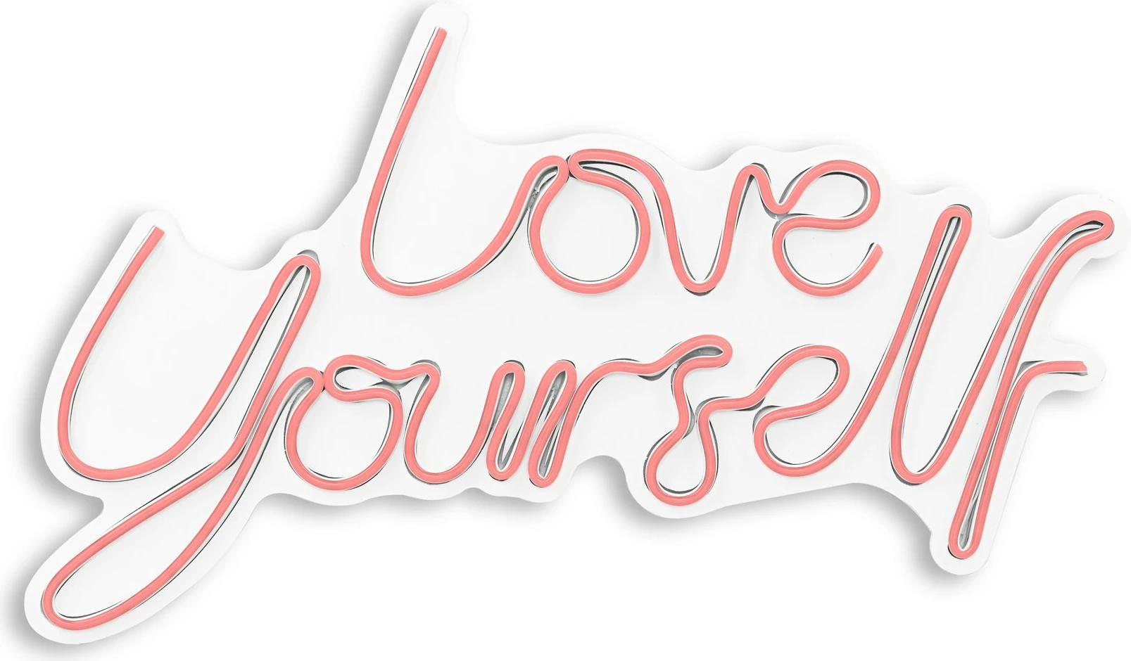 Dritë dekorative LED, plastikë, 'Love Yourself', ngjyrë rozë