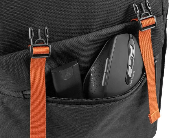 Çantë shpine Natec Niala, 15.6 inç, 18L, e zezë me portokalli