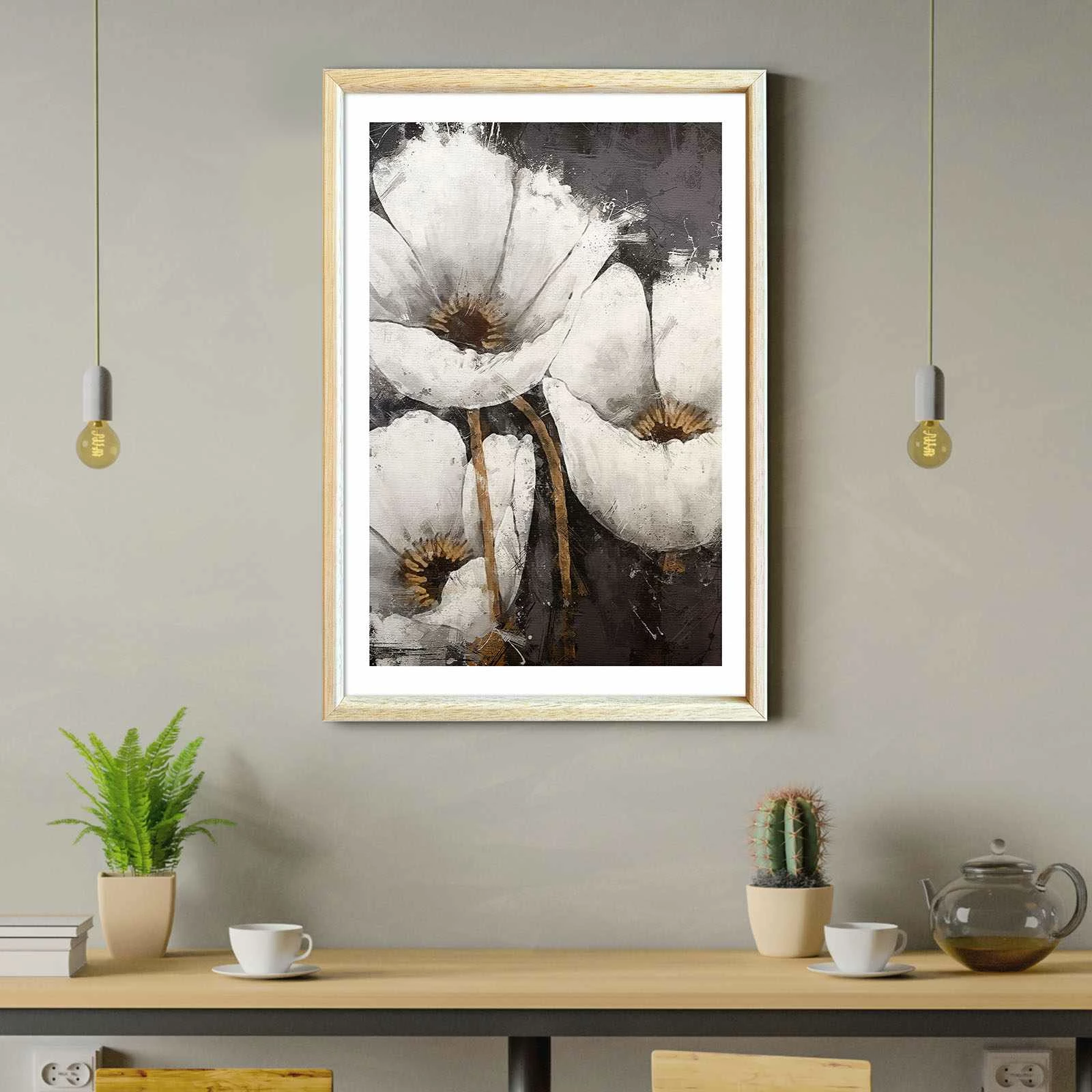 Pikturë dekorative me kornizë, MDF, Wallity, Ahswabisabi-007, 42x62cm