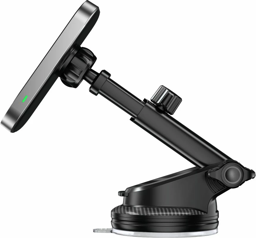Mbajtëse magnetike për veturë Tech-Protect MM15W-V9 me MagSafe dhe karikim wireless 15W, e zezë