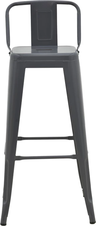 Karrige për bar me mbështetëse Utopia, metal antracit, 42x42x97cm
