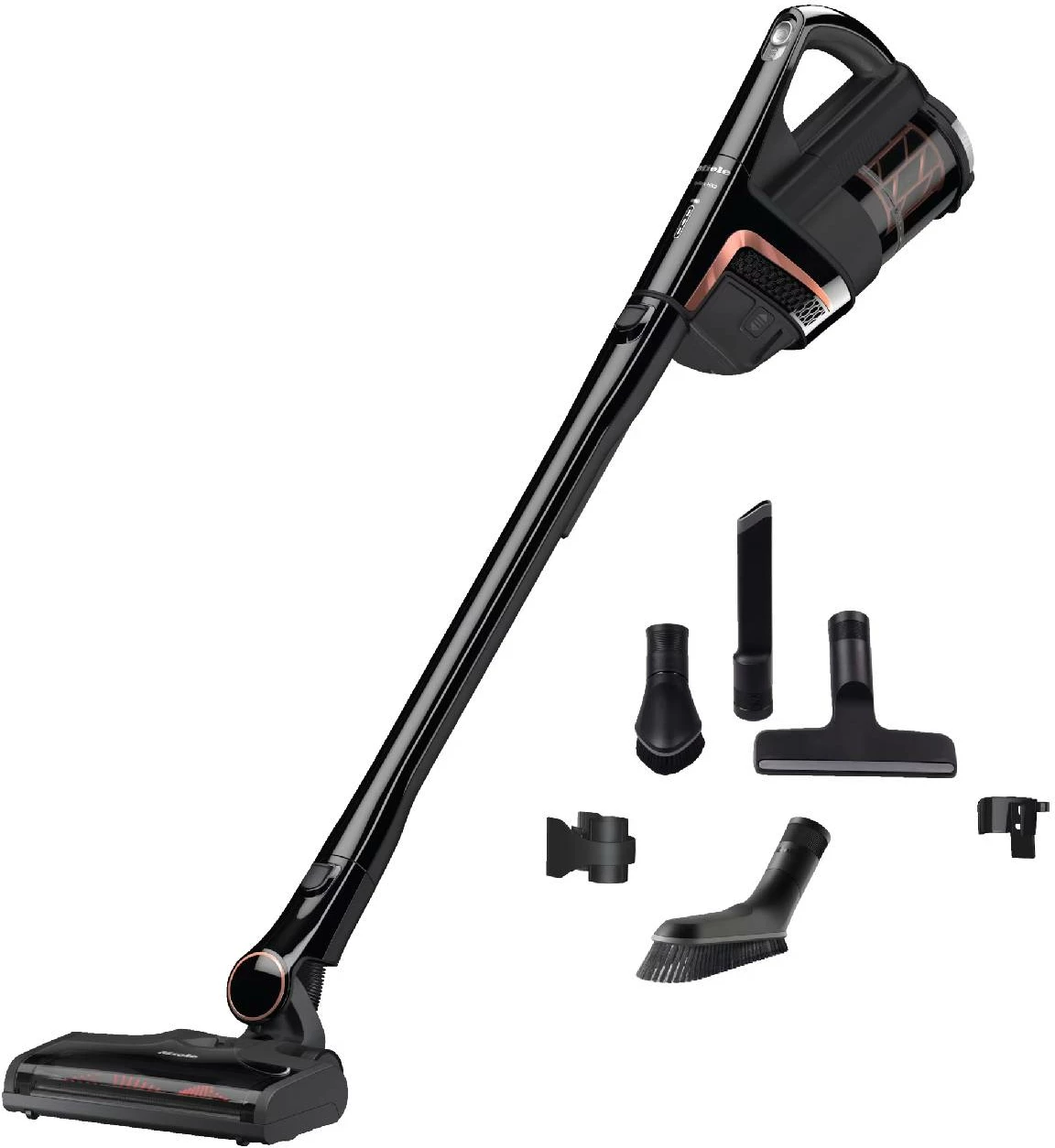 Fshesë elektrike me shkop pa kabllo Miele Triflex HX2 125 Gala Edition 3-në-1, deri 60 min, 2 bateri, Obsidian Black