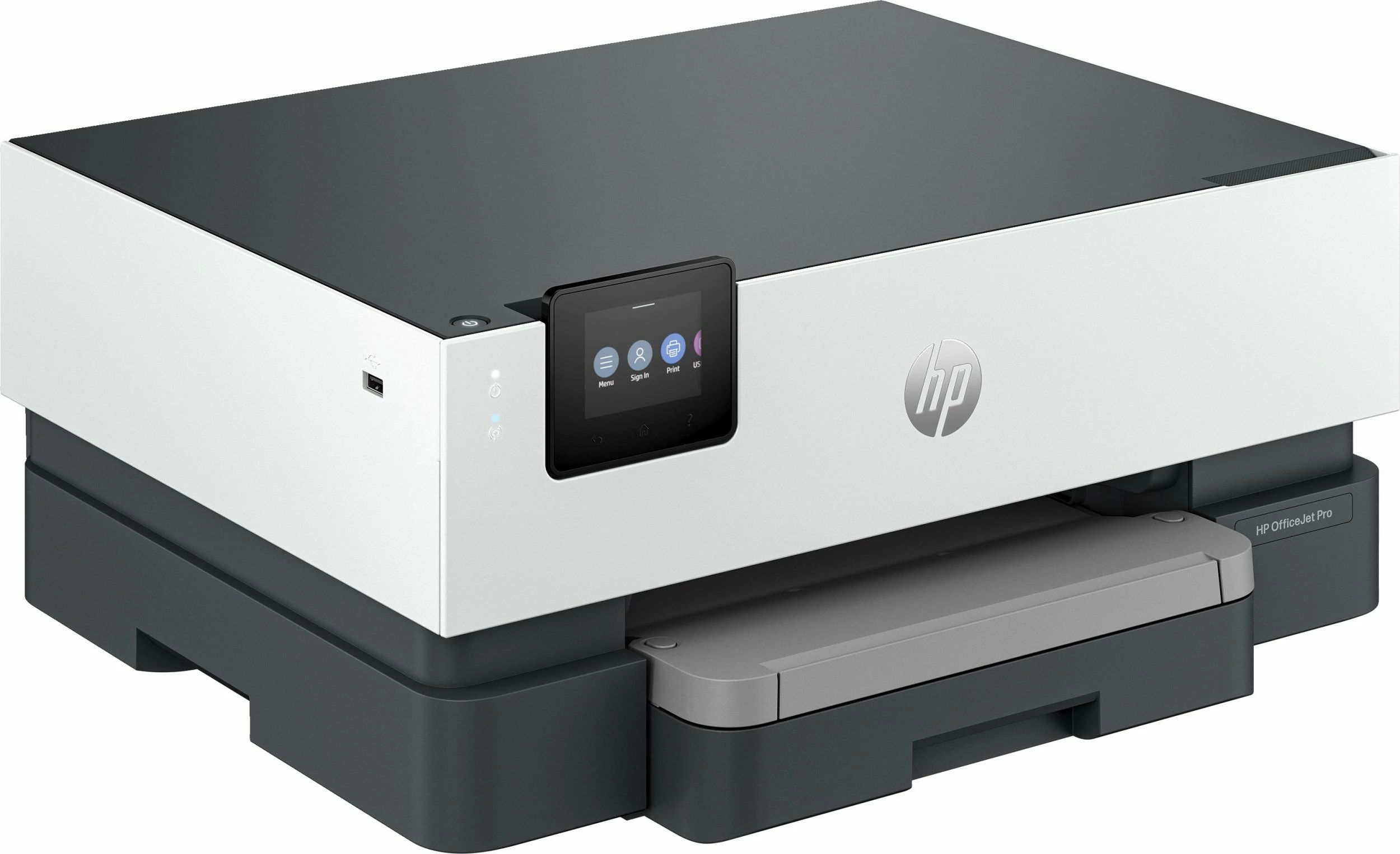 Printer inkjet HP OfficeJet Pro 9110b (5A0S3B) A4, Wi‑Fi, Duplex, 250 fletë, 4 kartrixhe, Ethernet/USB, ekran me prekje, Bardhë/Gri
