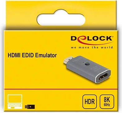 Emulator EDID HDMI DeLOCK 8K, 60Hz, mashkull-në-femër, antracit