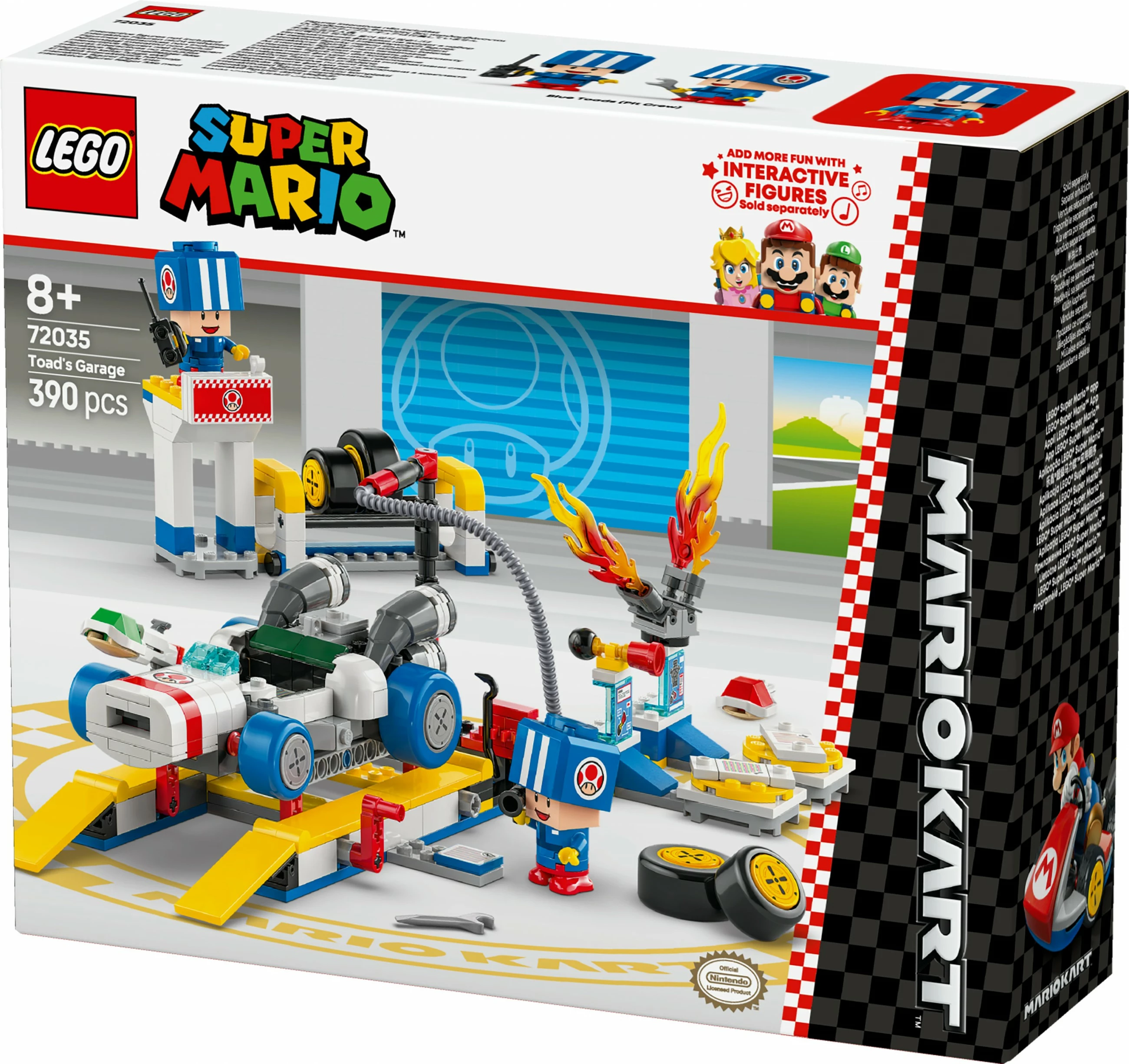 Set ndërtimi LEGO Mario Kart Toad's Garage, 390 pjesë, plastikë, shumëngjyrësh