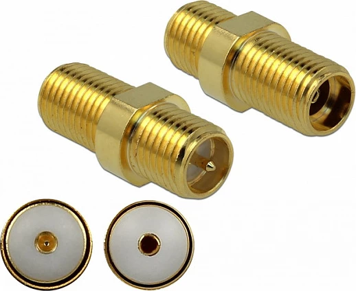 Adapter RF DeLOCK 89992, SMA në RP-SMA, 50Ω, 0-3000 MHz, ari