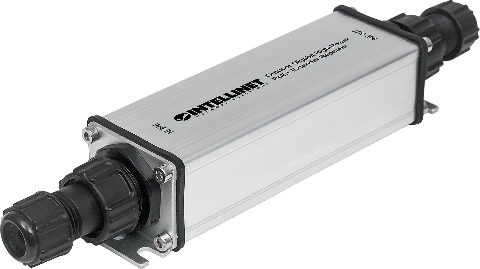Zgjatues PoE+ Intellinet, Outdoor, Gigabit, High Power deri 100m, Zi/Gri