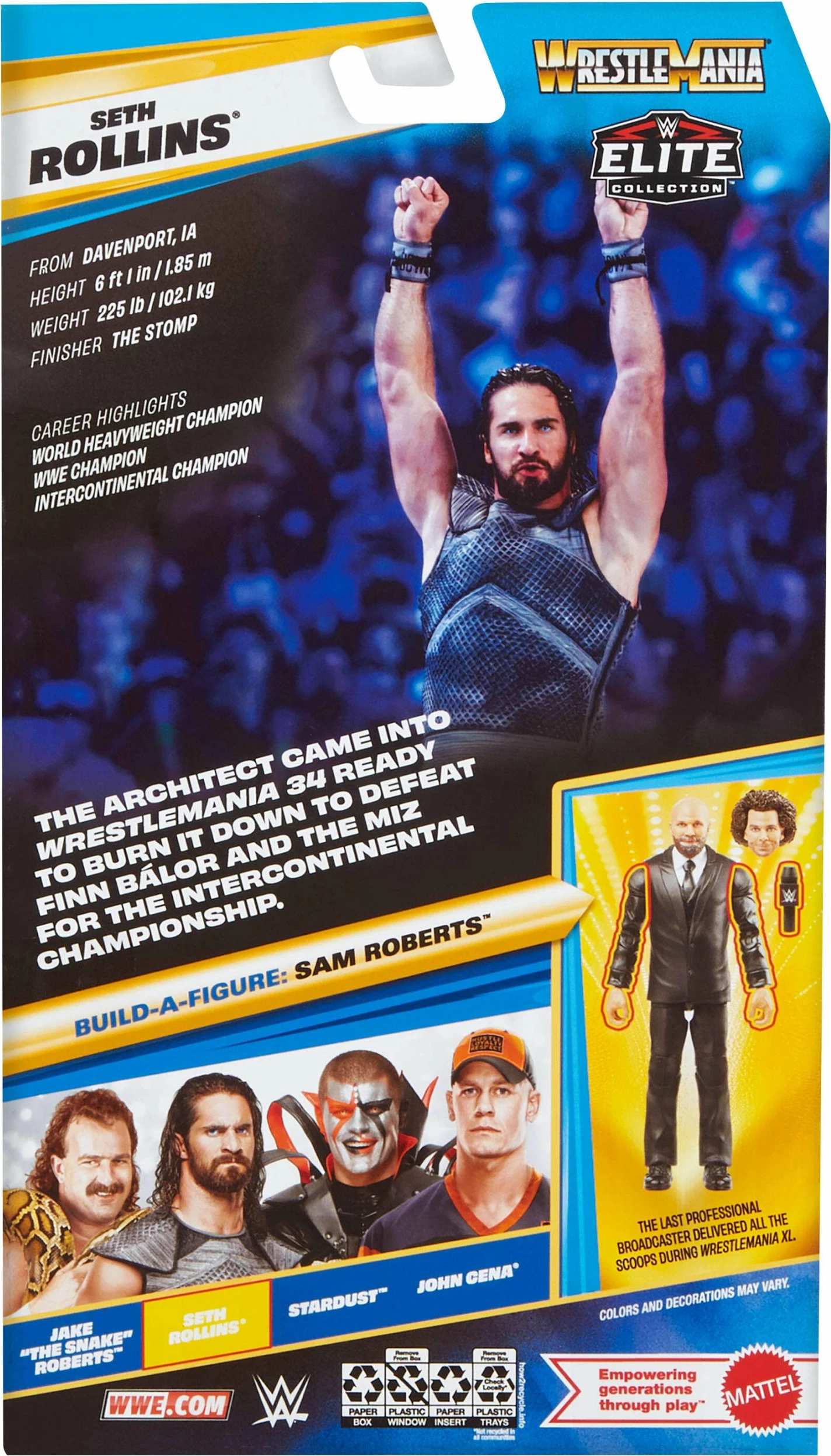 Figurinë aksioni WWE Mattel Seth Rollins JHX75 me aksesorë