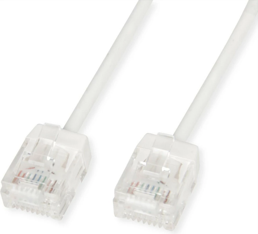 Kabllo rrjeti ROLINE 21.15.4471, Cat6a, 1m, RJ-45 në RJ-45, e bardhë